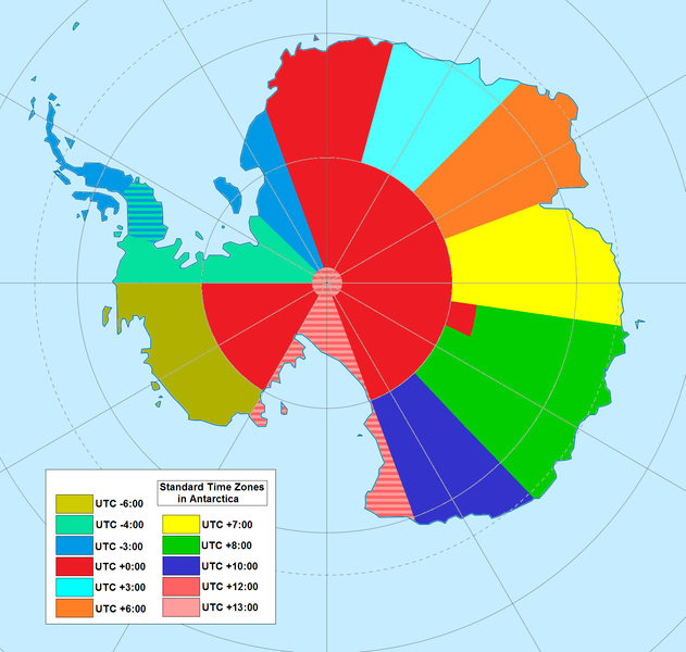 Husos horarios en la Antártida (Phoenix B)